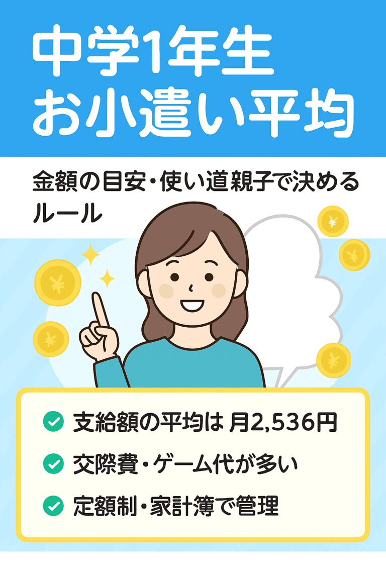 中学1年生のお小遣い平均は2,536円!?娘に渡す金額で悩んだ私の体験談