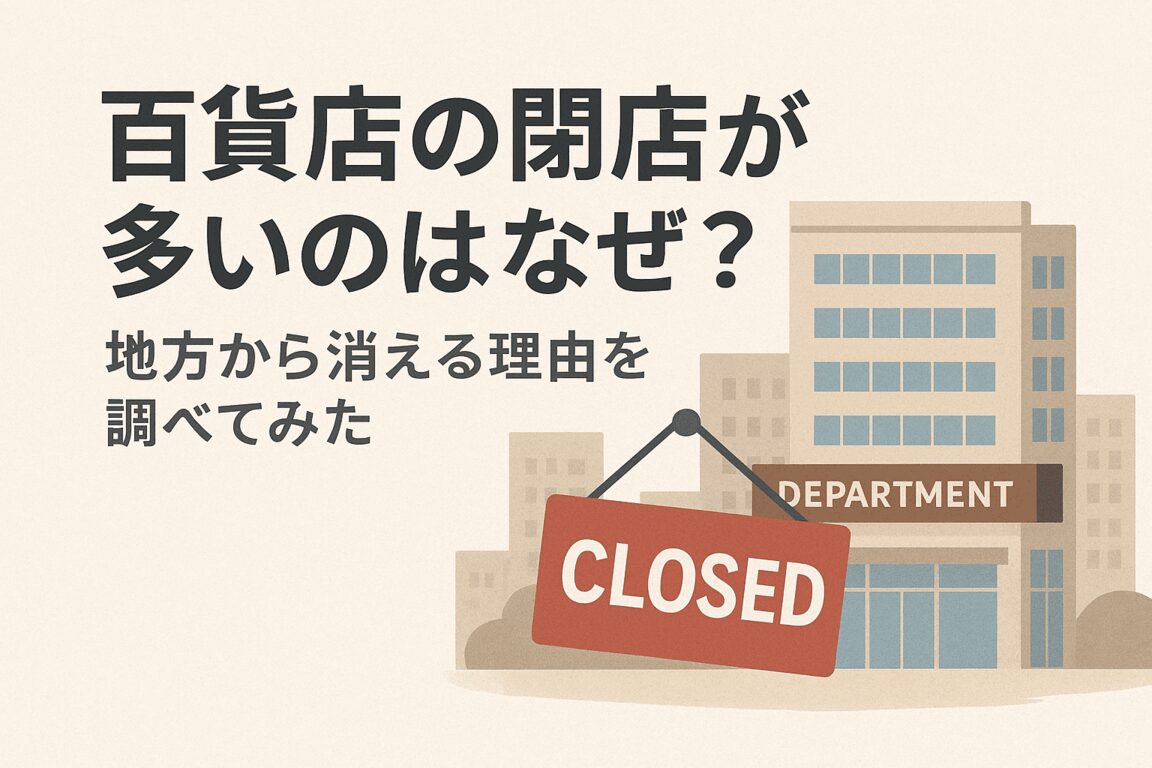 百貨店の閉店が多いのはなぜ?地方から消える理由を調べてみた