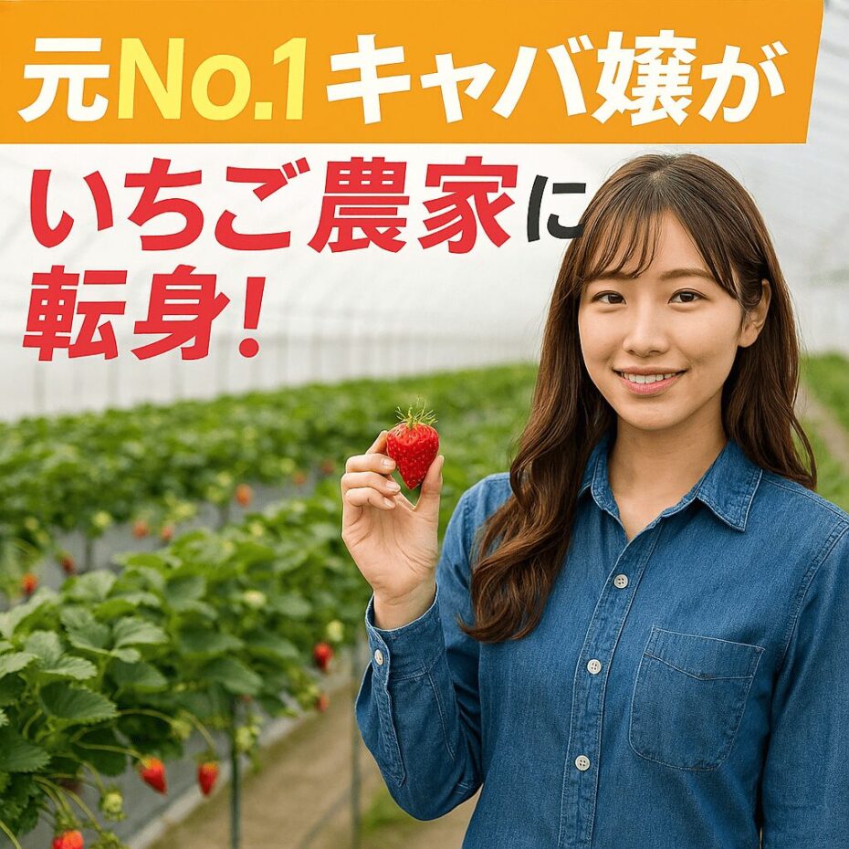 元No.1キャバ嬢がいちご農家に転身!原崎あきさんの挑戦が感動的すぎる
