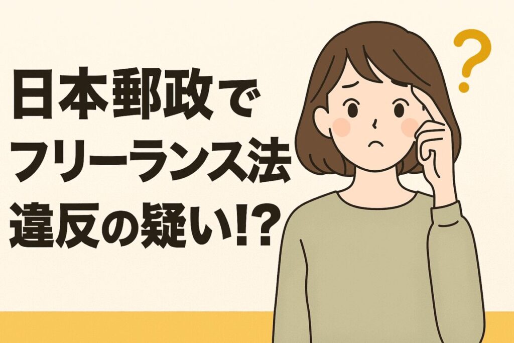 日本郵政でフリーランス法違反の疑い