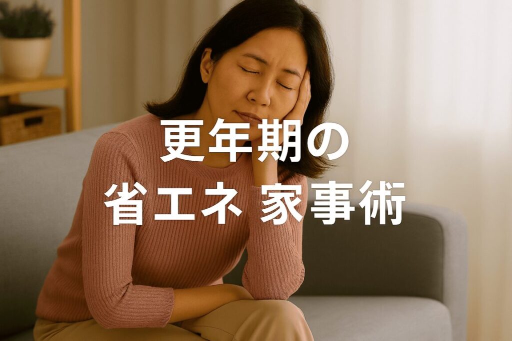 更年期でしんどい日の家事、どうしてる？主婦の私が見つけた省エネ動線術